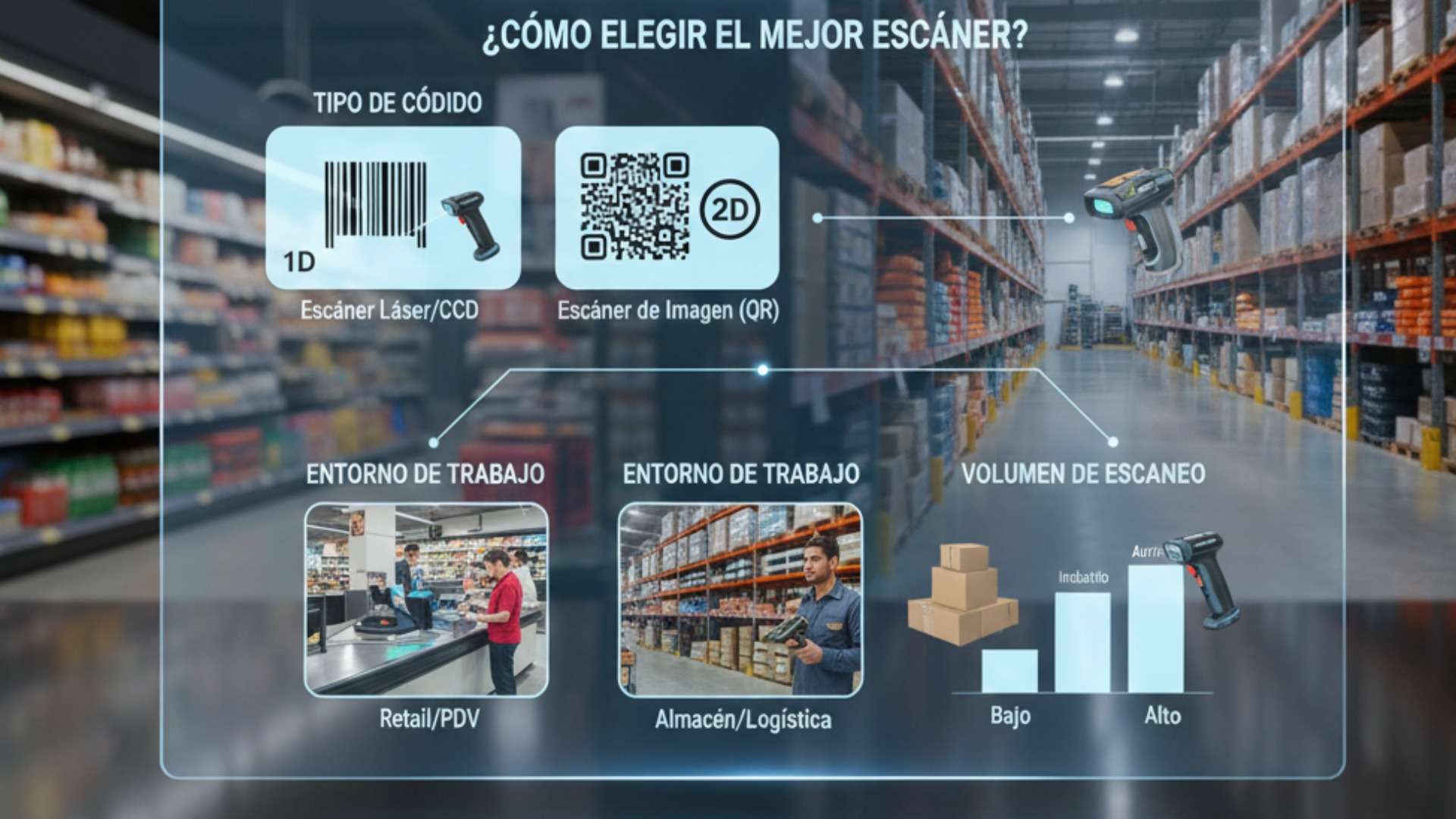 ¿Cómo elegir el mejor escáner de códigos de barras para tu negocio?
